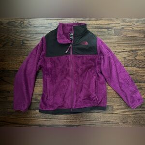 The North Face Magenta and Black Fleece Jacket
